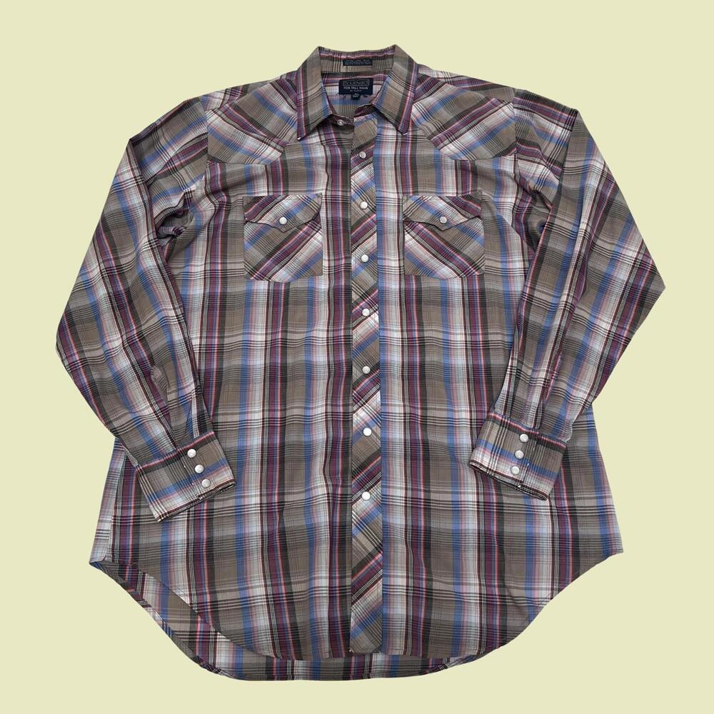 Vintage 1980s western shirt by Boulevard by Block, 80s XLT purple button down